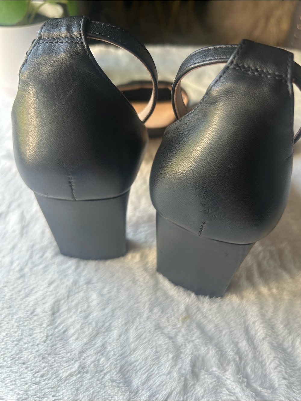 Naturalizer Black Ankle-Strap Block Heel Sandals - Picture 2 of 7